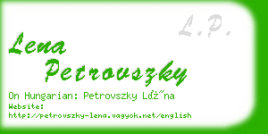 lena petrovszky business card